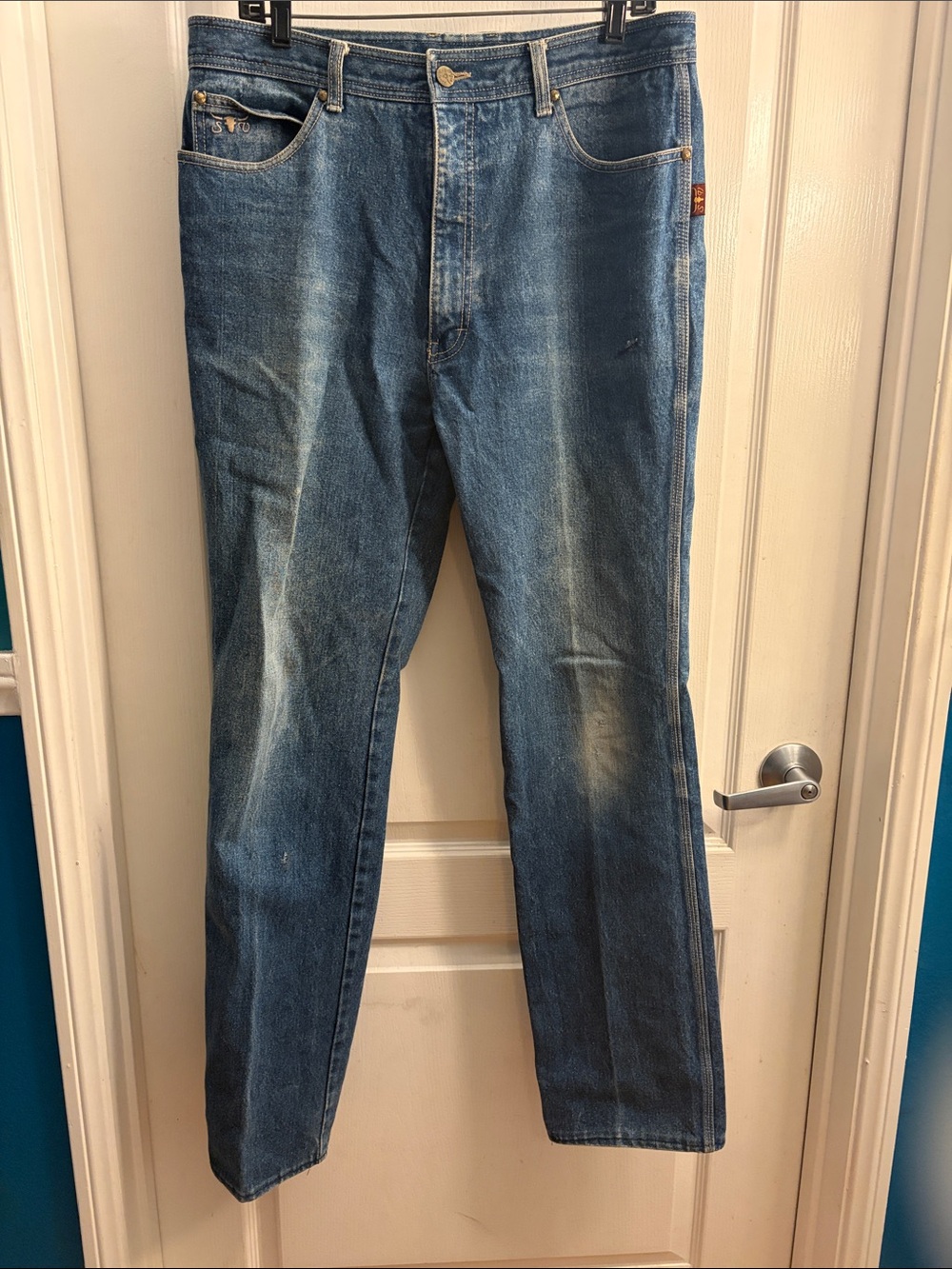 Sergio Valente Straight Leg Medium Blue Jeans